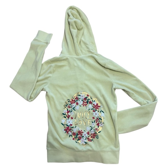 JUICY COUTURE JUNIOR GIRLS' FULL-ZIP HOODIE YELLOW - Picture 3 of 7